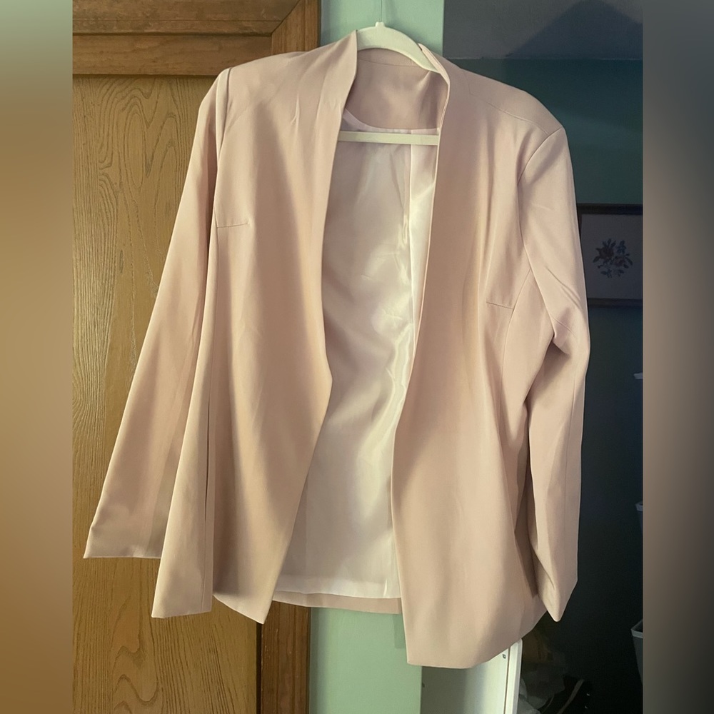Blush pink blazer